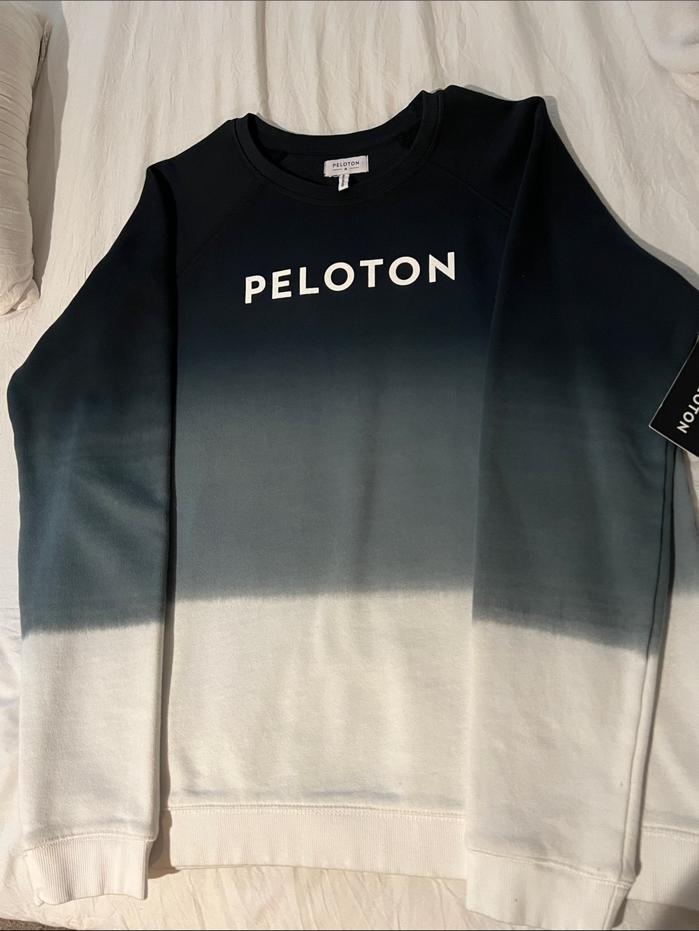 Peloton Navy-to-White Ombre Crewneck Sweatshirt